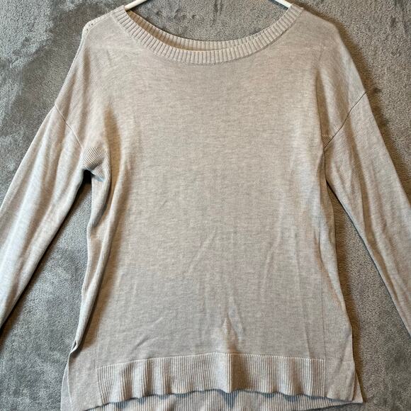 Lululemon Well Being Sweater Heathered Vapor Gray Tencel Cashmere Blend Size 6 - Picture 7 of 7
